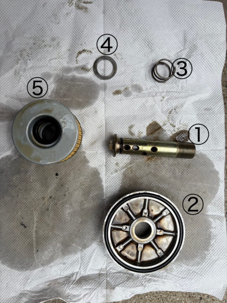 オイルフイルター取り付け